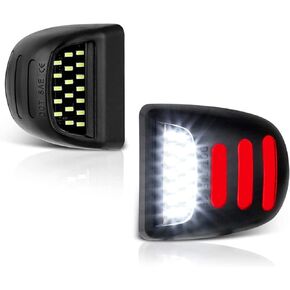 Bestview LED License Plate Lights Tag Lamp Assembly Replacement,Red OLED Neon Tube Pure,For Chevy Silverado Cadillac Escalade EXT GMC Sierra 1500 2500 3500 Suburban Tahoe