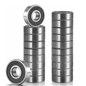 20 Pcs 608 2RS Ball Bearings – Bearing Steel and Double Rubber Sealed Miniature Deep Groove Ball Bearings (8mm x 22mm x 7mm)