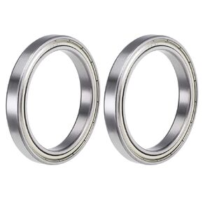 uxcell 6809ZZ Deep Groove Ball Bearings Z2 45mm x 58mm x 7mm Double Shielded Chrome Steel 2pcs
