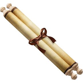 Makevivi 2 PCS Blank Scrolls Paper with Wood Rods, for Naughty or Nice List, Writing, Wedding Vows, Invitation, Love Letter, Cosplay Prop, Renaissance, 7.1 x 31.5 inches (style1)