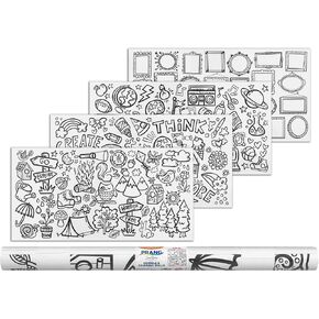 Prang Doodle & Draw Rolls من Cassie Stephens، أبيض، 58 بوصة × 30 بوصة، 4 تصميمات (1 لكل ورقة) in Kuwait