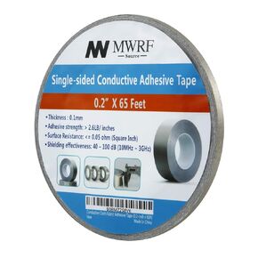 MWRF Source Conductive Cloth Fabric Adhesive Faraday Tape (1.0-inch x 65ft); EMI Grounding; RFID Signal Attenuation; Radio Frequency Signal Attenuation; Guitar Interference Shielding