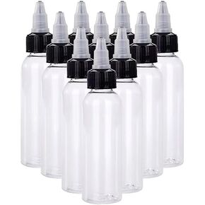 LDPE Plastic Extruded Liquid Bottle,Squeeze Bottle,Dropper Dispensing Bottle,10Pcs 2oz Bottles,Laboratory wash Bottle,drip Bottle,Watercolor Pigment Bottle, Ink Discharge Bottle