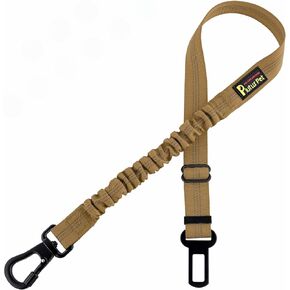 Plutus Pet Dog Seat Belt for Car, Adjustable Dog Car Harness with Carabiner Clip, Reflective Safety Dog Seatbelt Leash with Elastic Bungee, Orange