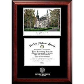 صور الحرم الجامعي NCAA Northwestern State Demons للجنسين إطار ميدالية فضية جامعة نورث وسترن 11 عرض × 8.5 ارتفاع إطار دبلوم فضي منقوش طباعة حجرية، بني، مقاس واحد in Kuwait