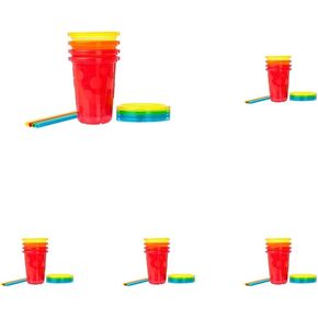 أكواب الأطفال الصغار Take & Toss من ذا فيرست ييرز - أكواب للأطفال الصغار مقاومة للانسكاب وآمنة للاستخدام في غسالة الأطباق - مستلزمات تغذية الأطفال الصغار - 10 أونصة - 4 قطع in Kuwait