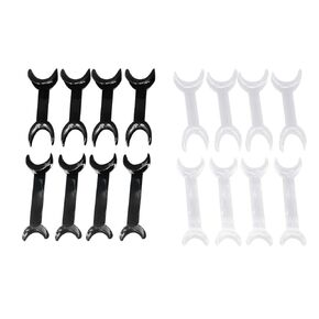 16PCS Black/White Double-headed T-Shape Intraoral Cheek Lip Retractor Tool