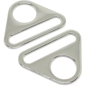 20 pcs Adjuster Triangle with bar Swivel Clip D dee Ring Buckle Cast