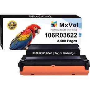 MxVol Compatible Xerox WorkCentre 3335 3345 Phaser 3330 106R03622 Toner Cartridge use for Xerox 3335 3335/DNI 3345 3345/DNI 3330 3330/DNI Printer, High Capacity 8,500 Pages (1-Pack, Black)