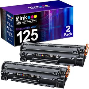E-Z Ink Compatible Toner Cartridge Replacement for Canon 125 CRG-125 3484B001 to use with ImageClass LBP6030w ImageClass LBP6000 ImageClass MF3010 Laser Printer (Black, 2 Pack)