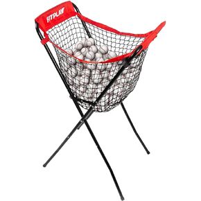 Extra Large Baseball Caddy - Holds Up to 100+ Baseballs or 50+ Softballs for Drills, Portable Ball Caddy for Baseball/Softball with Double X Sturdy Structure, Easy Foldable to Carry