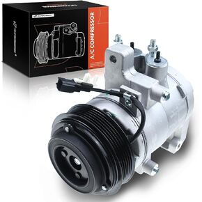 A-Premium Air Conditioner AC Compressor with Clutch Compatible with Ford F-150 5.0L 2011-2014, Lobo 5.0L 2011-2014, DKS20 Style, 6 Grooves (NOT 4 Grooves)