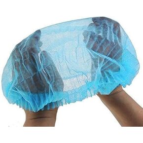 Blue Bouffant Caps. Professional Disposable Scrub Cap for Women/Men Ideal for Medical,Surgery use, Food Service - 100 Piece in Kuwait