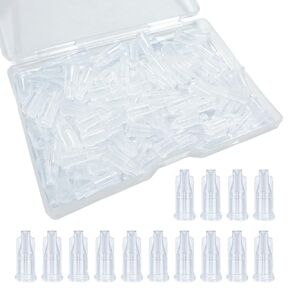 100 Pack Luer Lock Syringe Caps for Luer Slip Lock Tip Leak-Free Dispensing-Black