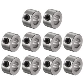 uxcell 10pcs Set Screw Collars 6mm Bore Stainless Steel Shaft Collars, 12mm OD, 7mm Width, Landing Gear Stopper Wheel Collar