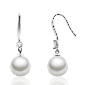 Dangle Pearl Earrings for Women Sterling Silver Earrings Large Pearl earrings Hypoallergenic Pearl Drop Earrings for Women Trendy