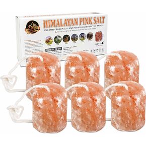 Himalaid Himalayan Salt Lick on Rope for Horses, Cattles, and Other Livestock, 6 LBS Each (3 Pack) in Saudi Arabia