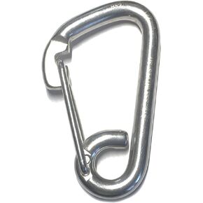 US STAINLESS Stainless Steel 316 Spring Hook Carabiner 1/2" (12mm) Marine Grade Safety Clip
