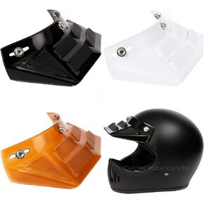 3-Snap Visor Sunshield Duckbill Peak for Open Face Helmet NOS (Black)