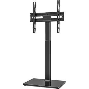 Universal Floor TV Stand with Mount 70 Degree Swivel 9 Level Height Adjustable and Space Saving Design for Most 27 to 60 inch LCD, LED OLED TVs, Perfect for Corner & Bedroom AX1006TB