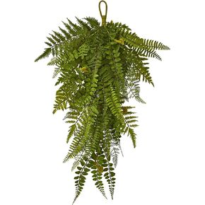 Nearly Natural 28in. Fern Artificial Teardrop (Set of 2), Green