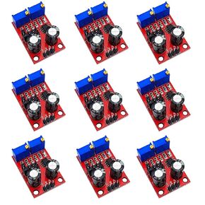 DC5-15V NE555 نبض تردد دورة العمل قابل للتعديل وحدة مربع موجة مستطيلة موجة إشارة مولد متوافق مع اردوينو (9 حزمة)