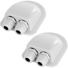 Restmo IP68 Waterproof Solar Cable Entry Gland, Weather Resistant Dual Cable Entry Housing for Solar Panels of RV, Caravan, Marine, Boat, Cabin, Black