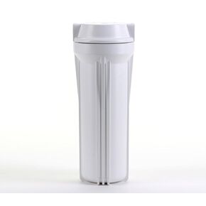 Hydronix HF2-10WHWH12, 10" White Housing with White Flat Cap For RO & Filtration Systems, 1/2" Ports