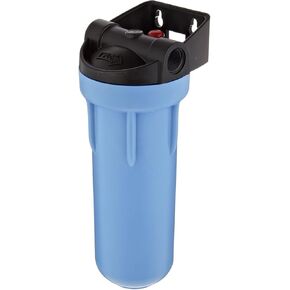 Pentair Pentek 150566 3G غطاء فلتر قياسي، 3/4 بوصة NPT #10 غطاء فلتر مياه شفاف مع غطاء دعامة متكامل وزر تخفيف الضغط، 10 بوصة، أزرق/شفاف in Kuwait