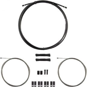 SRAM Stainless Steel Shift Cable and Housing Kit - Road/MTB, 4mm, Reinforced Linear Strand, Black