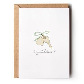 New Home Card, Congratulations New Owner, Housewarming Card (Handmade, Premium Quality)
