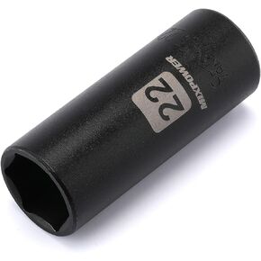 MIXPOWER 1/2-Inch Drive Deep Impact Socket - 23mm, Metric, CR-V, Deep, 1/2"Dr. 6 Point Socket