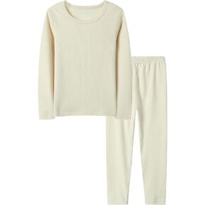 LittleSpring Unisex Kids Thermal Underwear Long Johns Set 2-Piece Pajamas Soft