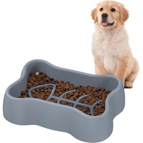 ORIA Slow Feeder Dog Bowls, Silicone Dog Slow Feeder, Anti-Choking Puzzle Dog Food Bowls, Interactive Dog Feeding Bowls with Non Slip Base, Machine Washable, for Small Medium Large Breed