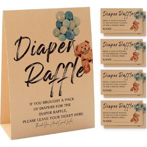 1 لافتة يافل للحفاضات ومجموعة 50 بطاقة كرافت، حفل استقبال مولود محايد للجنسين، زينة استحمام الطفل، ألعاب استحمام الطفل/119KF in Kuwait