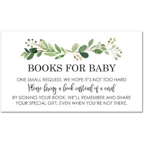 48 cnt Greenery Baby Shower Book Request Cards