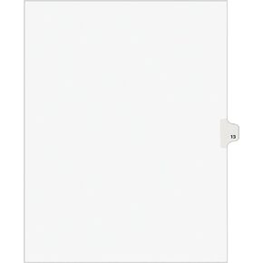 Avery Individual Legal Exhibit Dividers, Avery Style, 13, Side Tab, 8.5 x 11 inches, Pack of 25 (11923)