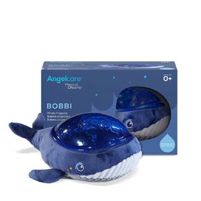Angelcare Magical Dreams Bobby The Whale Projector، مهدئ النوم القابل للغسل، يتضمن التهويدات والضوضاء البيضاء و3 شدة إضاءة in Kuwait