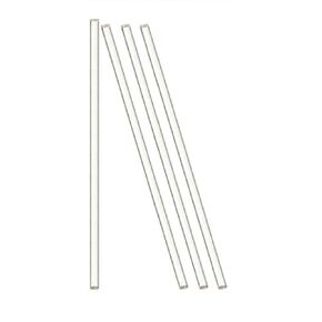 Pack of 4 Lab Glass Stirring Rod 8 inch (200mm) Length with Both Ends Round for Science, Lab, Kitchen, Science Education (4)