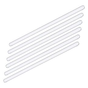 MECCANIXITY Borosilicate Glass Stick 5.91" Length 8mm Dia Stir Rod Mixing Tools with Both Ends Round for Lab Kitchen Science 6Pcs