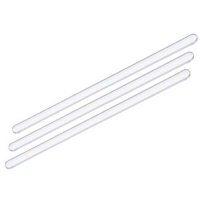 MECCANIXITY Borosilicate Glass Stick 11.81" Length 8mm Dia Stir Rod Mixing Tools with Both Ends Round for Lab Kitchen Science 3Pcs