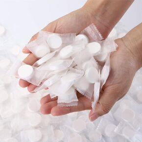 Jucoan 300 PCS Mini Compressed Cotton Towels, Disposable Compressed Tablet Towels, Portable Magic Tower Coin Face Washcloth for Travel Outdoor Hiking Camping Sports Hotel Beauty Salon