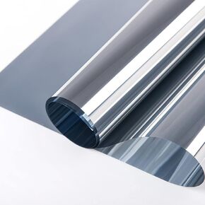 Window Film Privacy One Way - Sun Blocking Heat Control No Glue Static Window Clings for Home and Office -Sliver - 35.4inches x 78.7inches