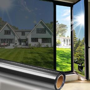 Blackout Window Film Glittery Tulip:100% Black Out Shade for Window Privacy Film Sun Heat Blocker uv Window Tint for Home (23.6 * 78.7 Inch)