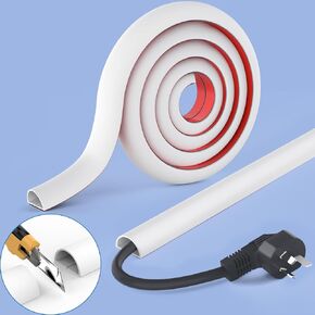 UOMTFAI Wall Cord Hider 390 Inch Wire Cover for Cords W0.59 H0.39in White in Kuwait