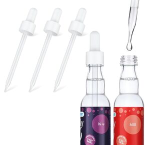 6pcs Glass Dropper Pipettes Compatible with Sodastream Bubly Drops Flavors Pipettes Bottle for Soda Stream Bubbly Dropper Replacement Accessories