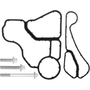 Oil Filter Housing Gasket & Engine Oil Filter Housing Bolt & Oil Cooler Seal Gasket Fit for BMW X1 X3 X4 X5 X6 Z4 128i 135i 323i 2006-2021 and More, Replace 11428637821 11428637820