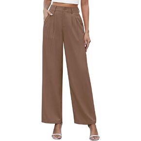 CZYINXIAN Women's Casual Business Work Wide Leg Pants Flowy High Waisted Suit Pants with Pockets