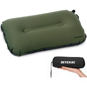 Inflatable Camping Pillow for Sleeping - Self Inflating Travel Camp Pillow Ultralight Backpacking Pillow Blow Up Air Pillow for Neck Lumbar Support with Carry Bag in Kuwait