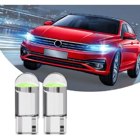 2PCS 158 LED Bulb W5W 168 192 194 T10 Wedge Light Bulbs, 12V Car T10 LED Light Plug-in Bubble, T10 Small Light Bulb COB Interior Light Universal for Car Reading Light, Side Marker Light, Door Light